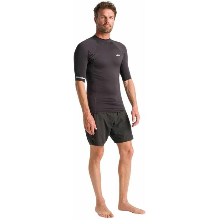 2024 C-Skins Mens NuWave UV Basics Short Sleeve Rash Vest C-NLYSSMC - Anthracite